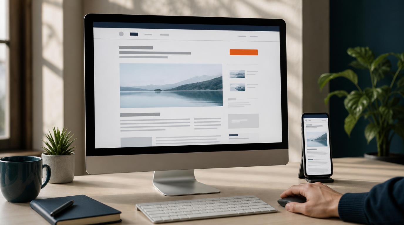 Desktop- und Mobilansicht eines fertigen Artikels bei der letzten Prüfung vor der Veröffentlichung